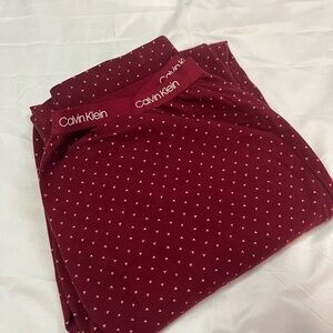Calvin Klein Burgundy Pajama Pants